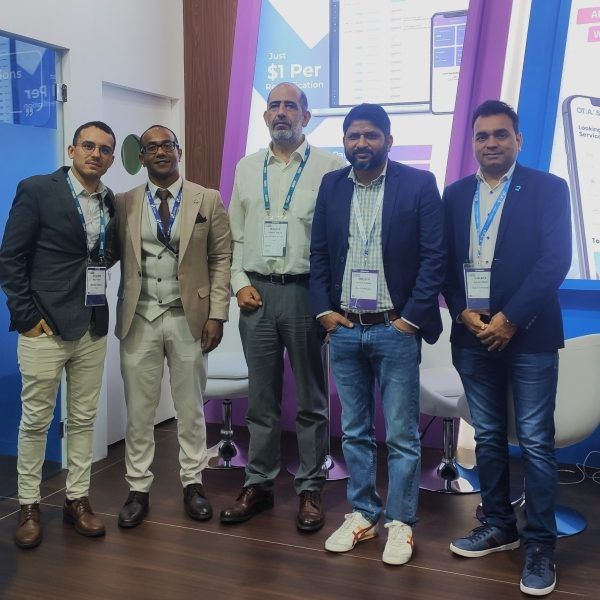 Paresh with clients at Dubai ATM 2022