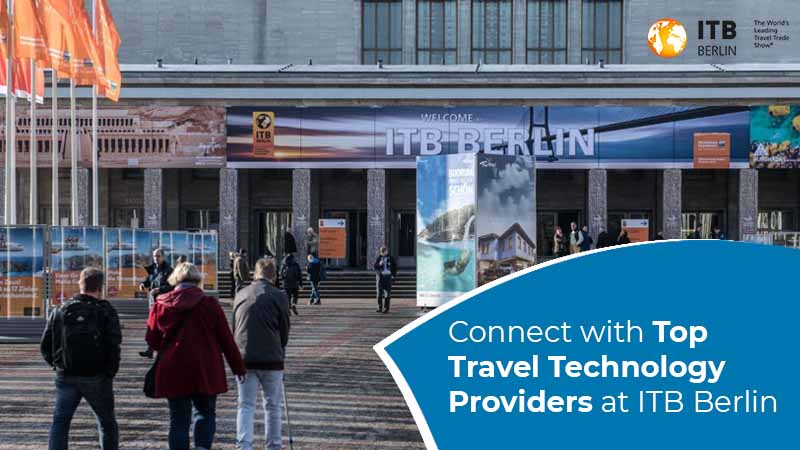 banner of top travel technology providers at itb berlin