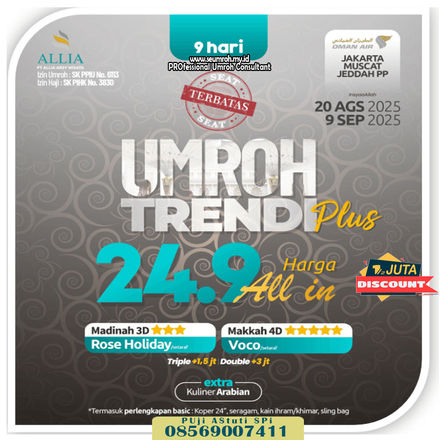 Travel umroh dengan layanan 24 jam