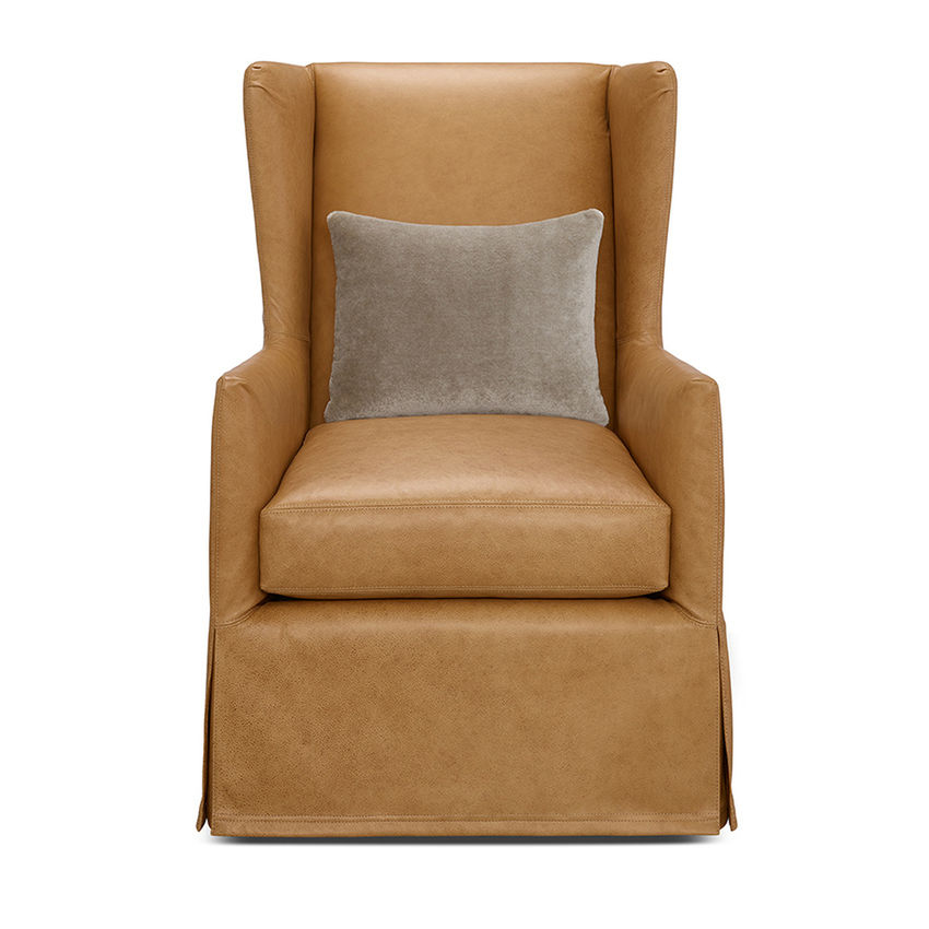 Sophia Slipcovered Swivel Chair - Image 1