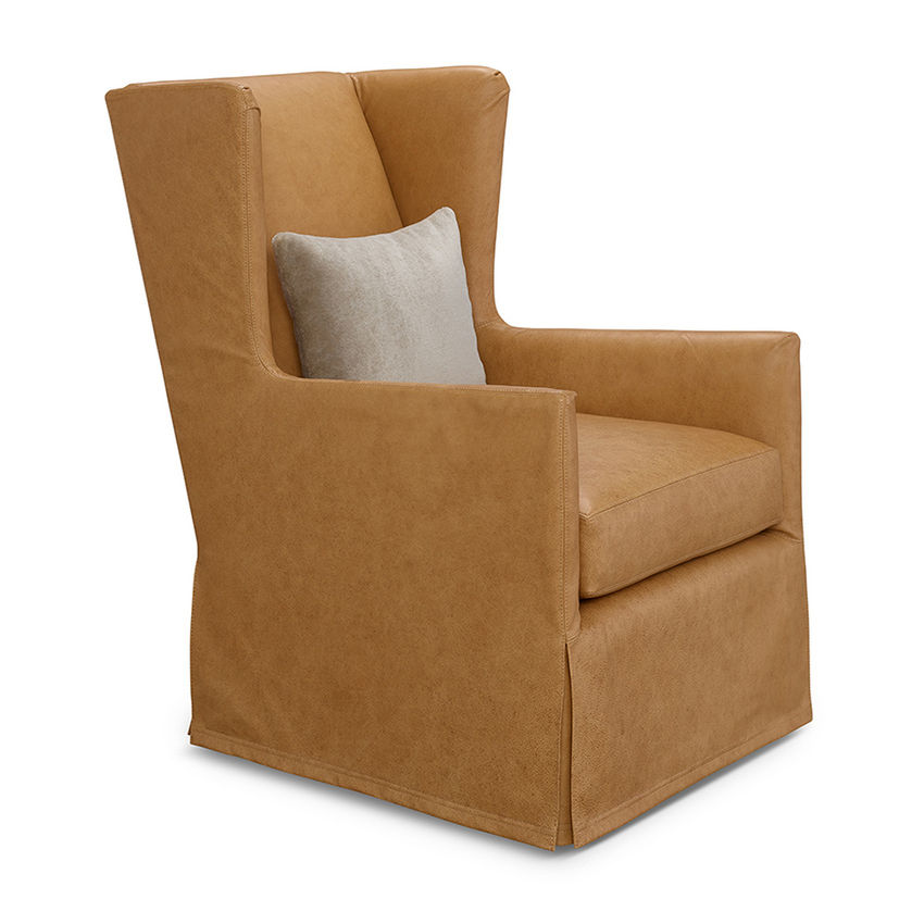 Sophia Slipcovered Swivel Chair - Image 3