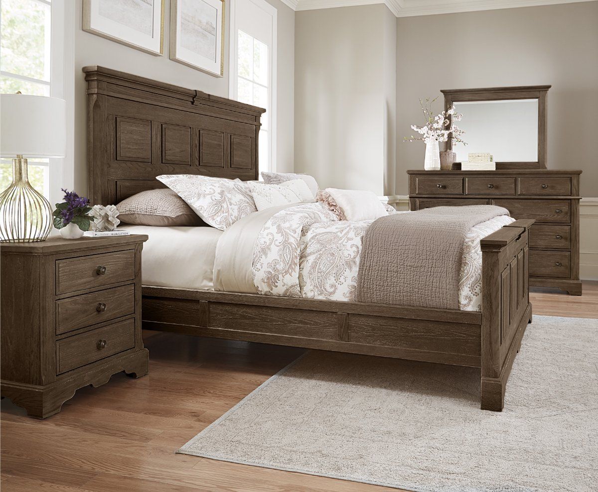 Heritage Nightstand in Cobblestone Oak Finish