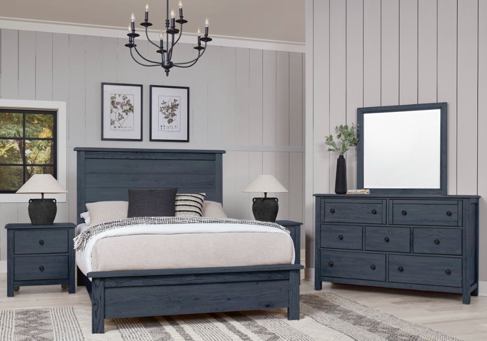 indigo blue dresser Custom Express in Finish the wooden indigo panels