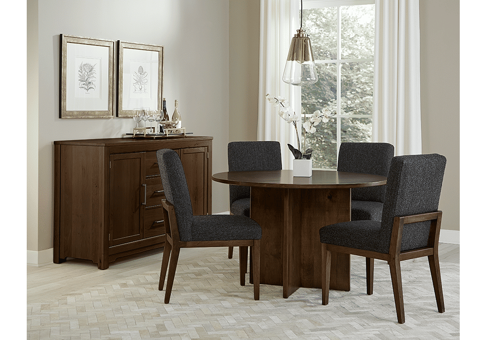 UPHOLSTERED SIDE CHAIR BLACK FABRIC