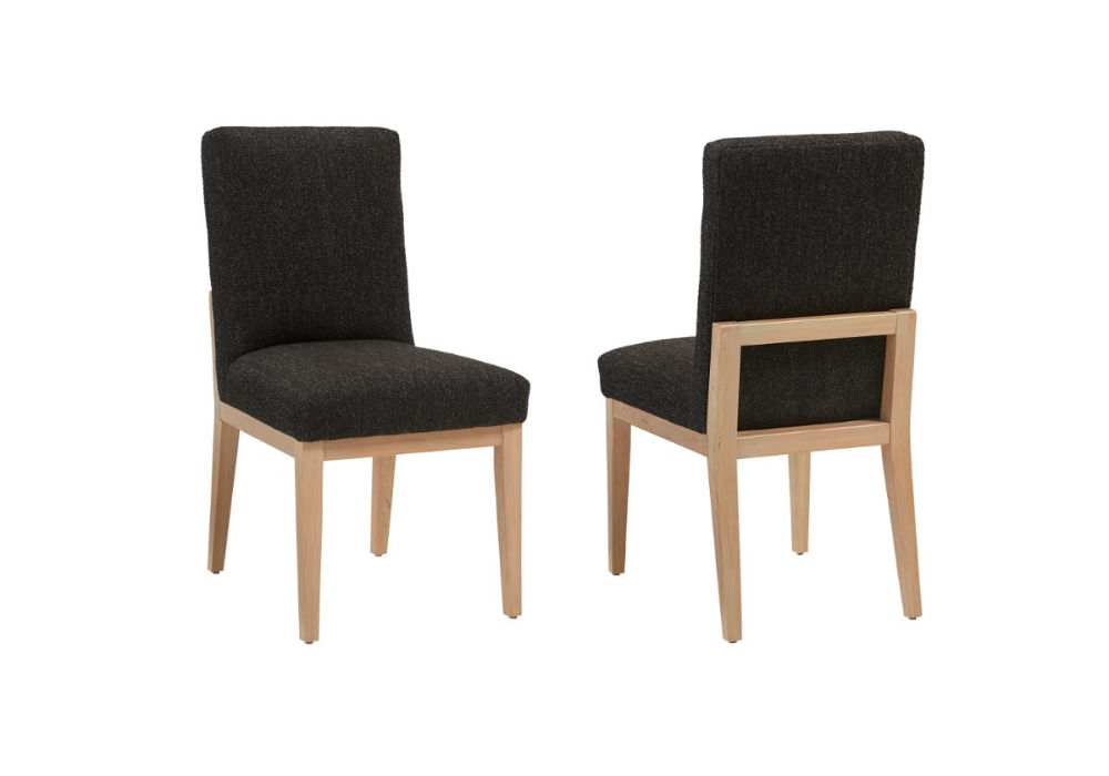 UPHOLSTERED SIDE CHAIR BLACK FABRIC image