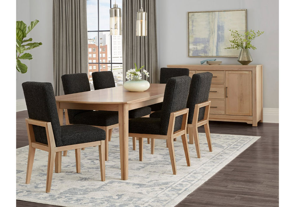UPHOLSTERED SIDE CHAIR BLACK FABRIC - Room Scene image