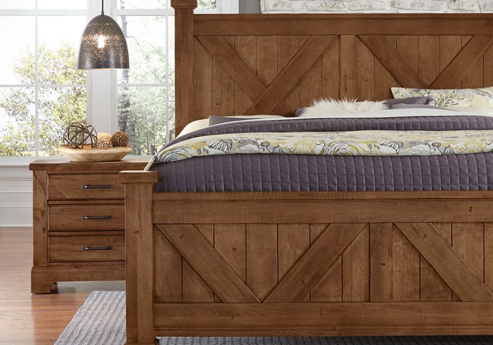 X Bed in Amber Finish