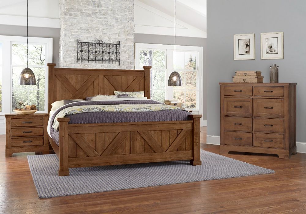 X Bed in Amber Finish