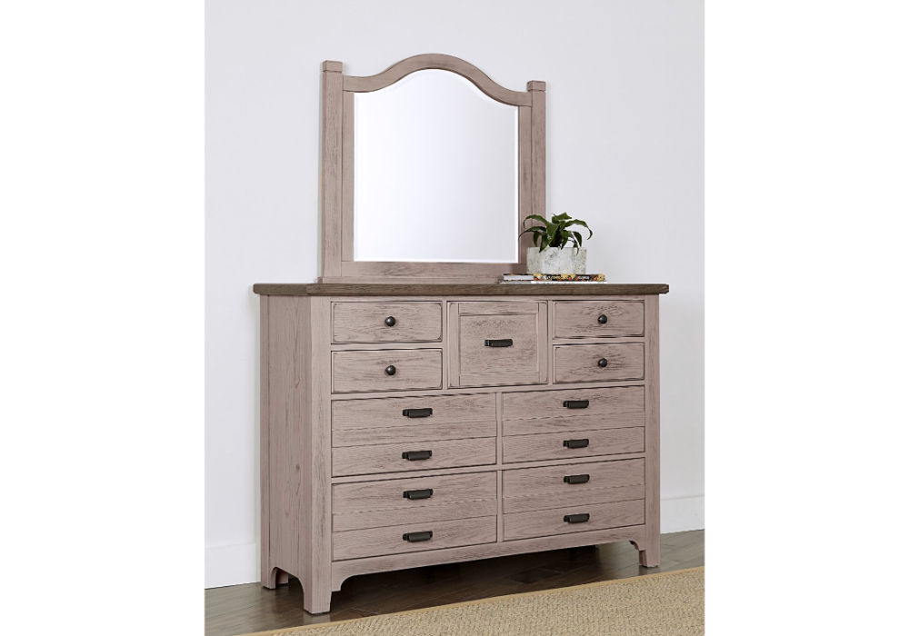 Bungalow Nine Drawer Master Dresser in Dover Grey Two Tone