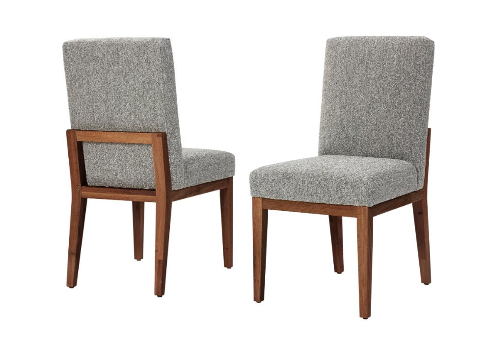 UPHOLSTERED SIDE CHAIR CHARCOAL FABRIC image