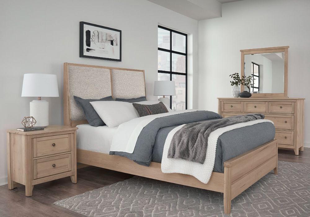 Upholstered Bed-Grey - Room Scene image