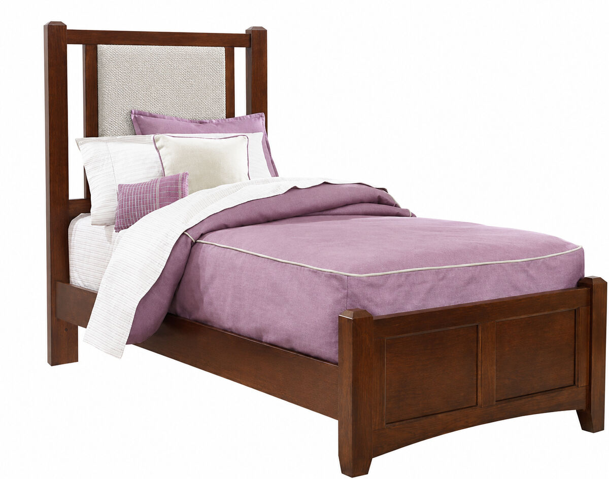Bonanza Twin Upholstered Storage Bed Pebble Grey Fabric