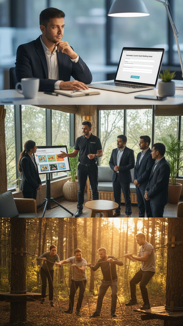 Team building steps visualization