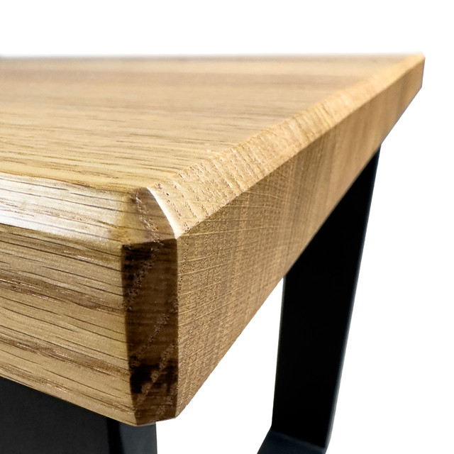 Stolik kawowy, loftowy, drewno naturalne, lity dąb, 100 cm x 50 cm, wysokość 49 cm, Comacchio