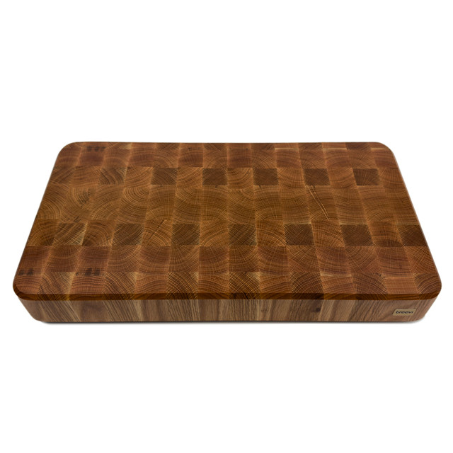 Drewniana deska do krojenia, sztorcowa, ciężka, 6 cm grubości, 50 cm x 27 cm, dębowa