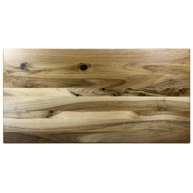 Stolik kawowy, loftowy, drewno naturalne, lity orzech włoski, 100 cm x 50 cm, wysokość 49 cm, Chioggia