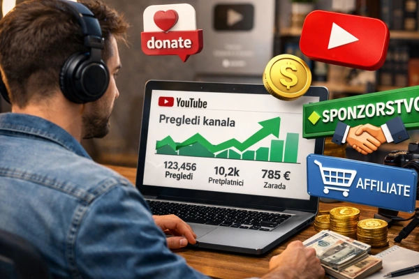  Povećanje pregleda kanala i zarade na YouTubeu u Srbiji