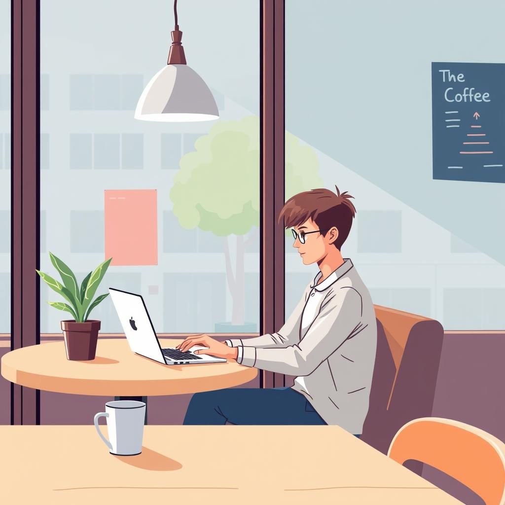 remote work scene