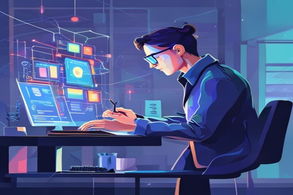researcher working on ai system, 6-12 words