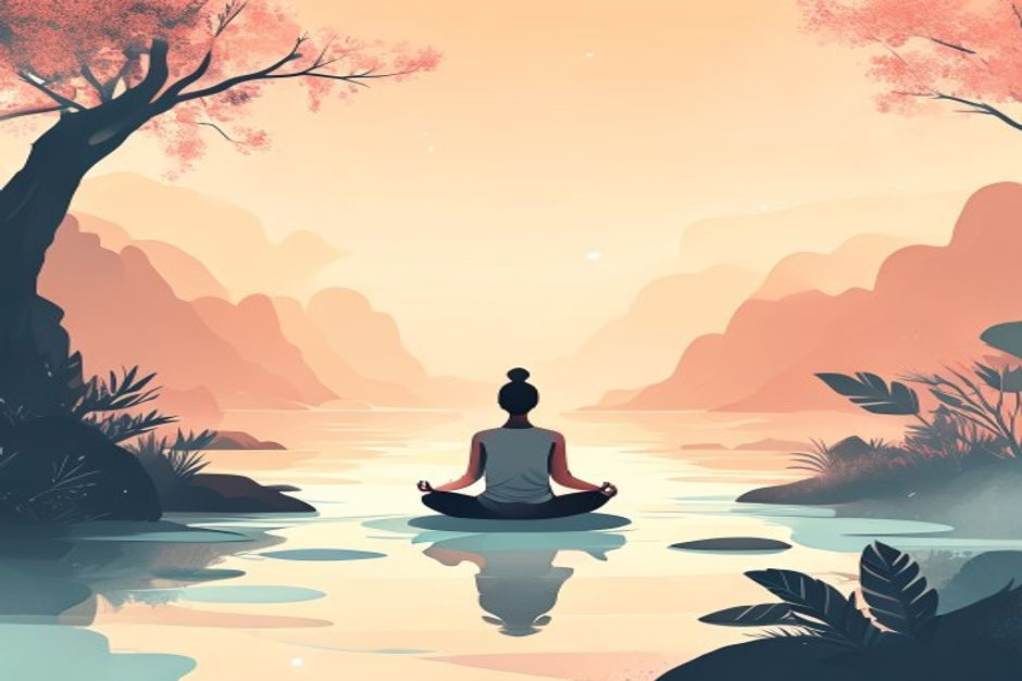 person meditating