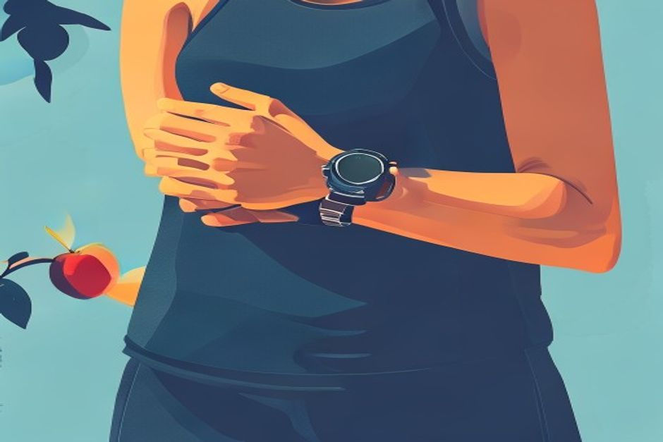 Apple Watch on wrist, 6-12 words