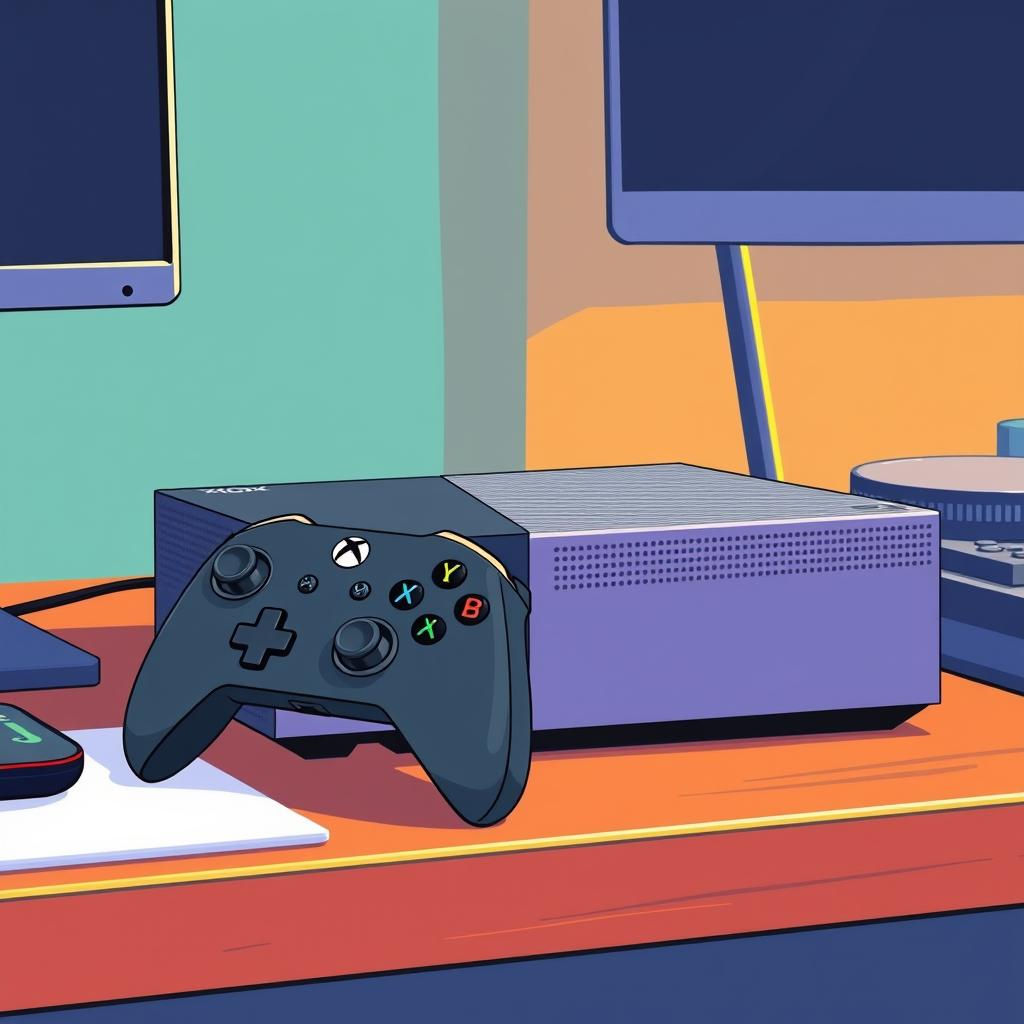Xbox console and controller