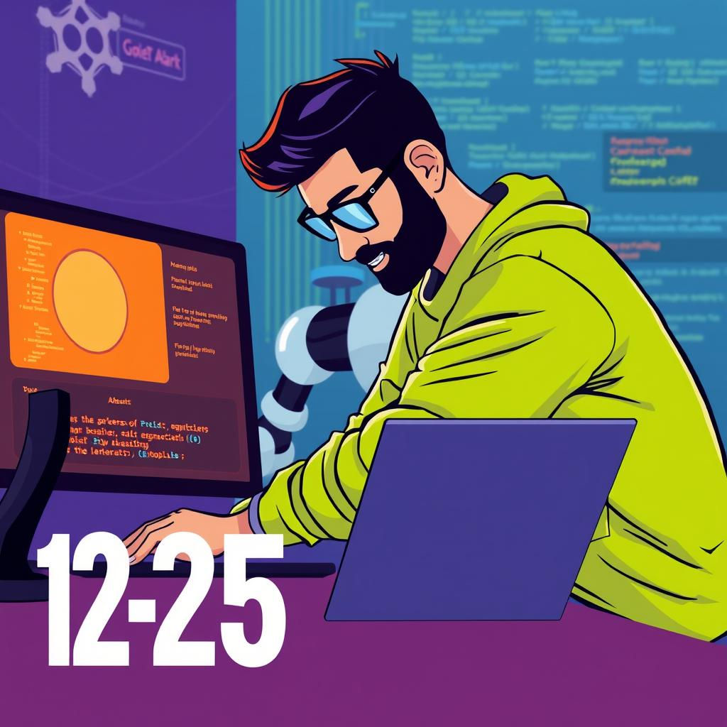 developer and robot, 6-12 words