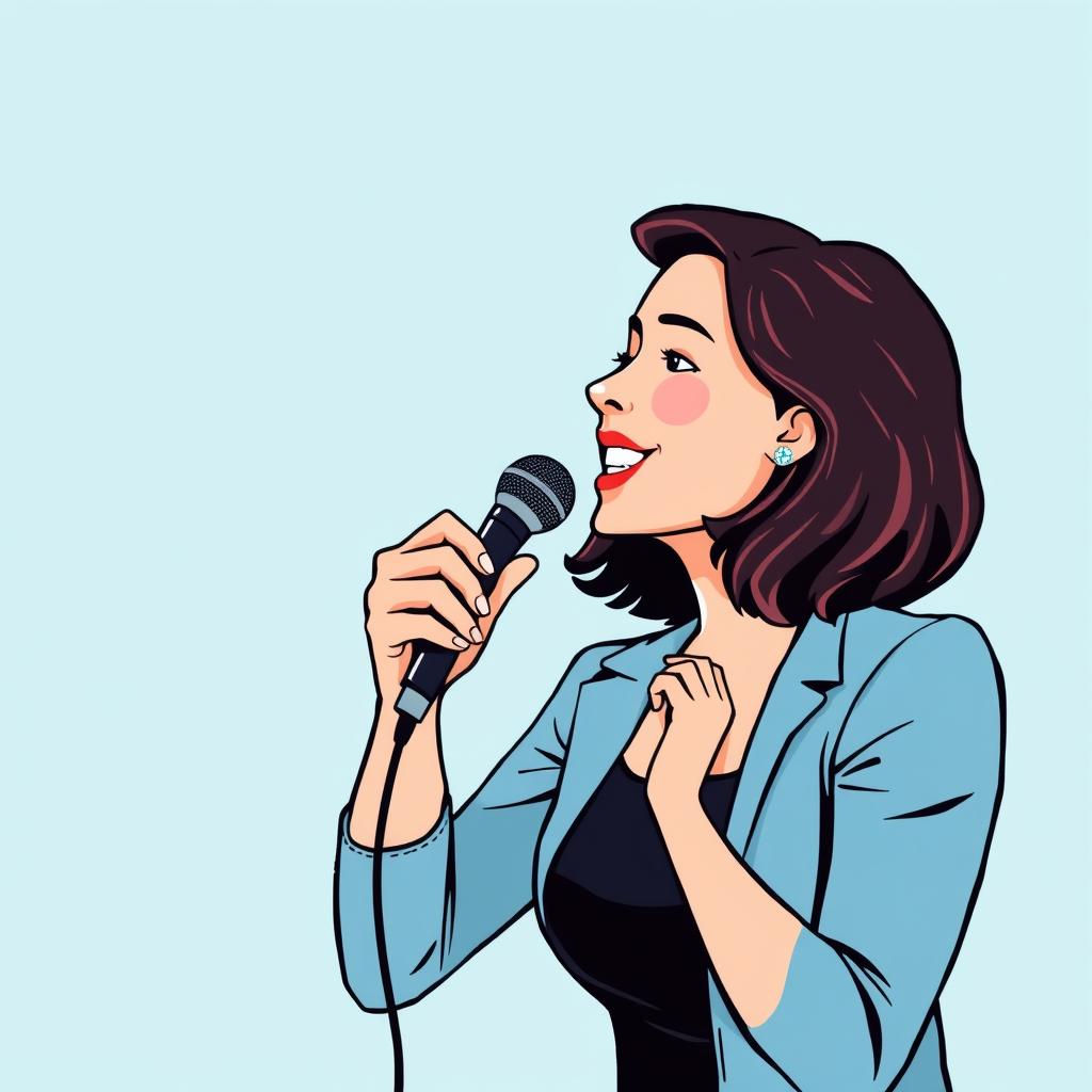 Mic Pro in hand, 6-12 words