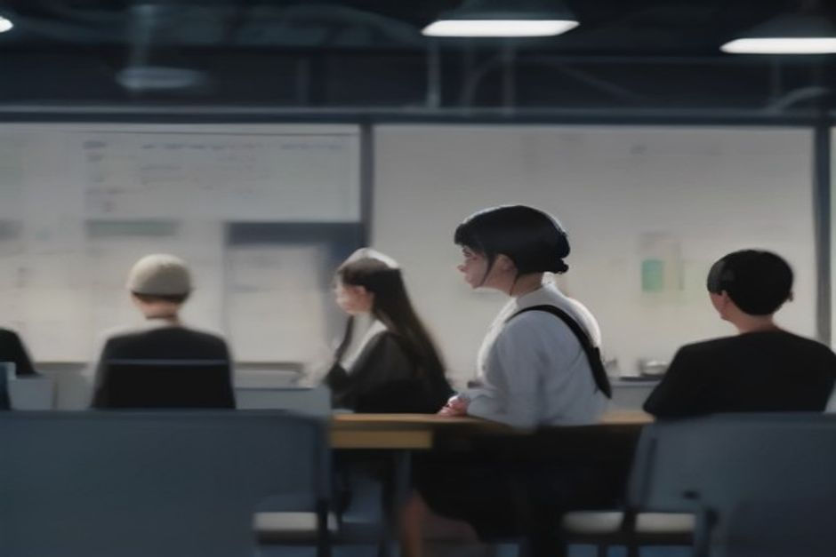 students taking a remote exam