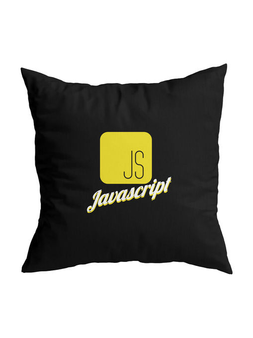 Javascript Baskılı Siyah Yastık