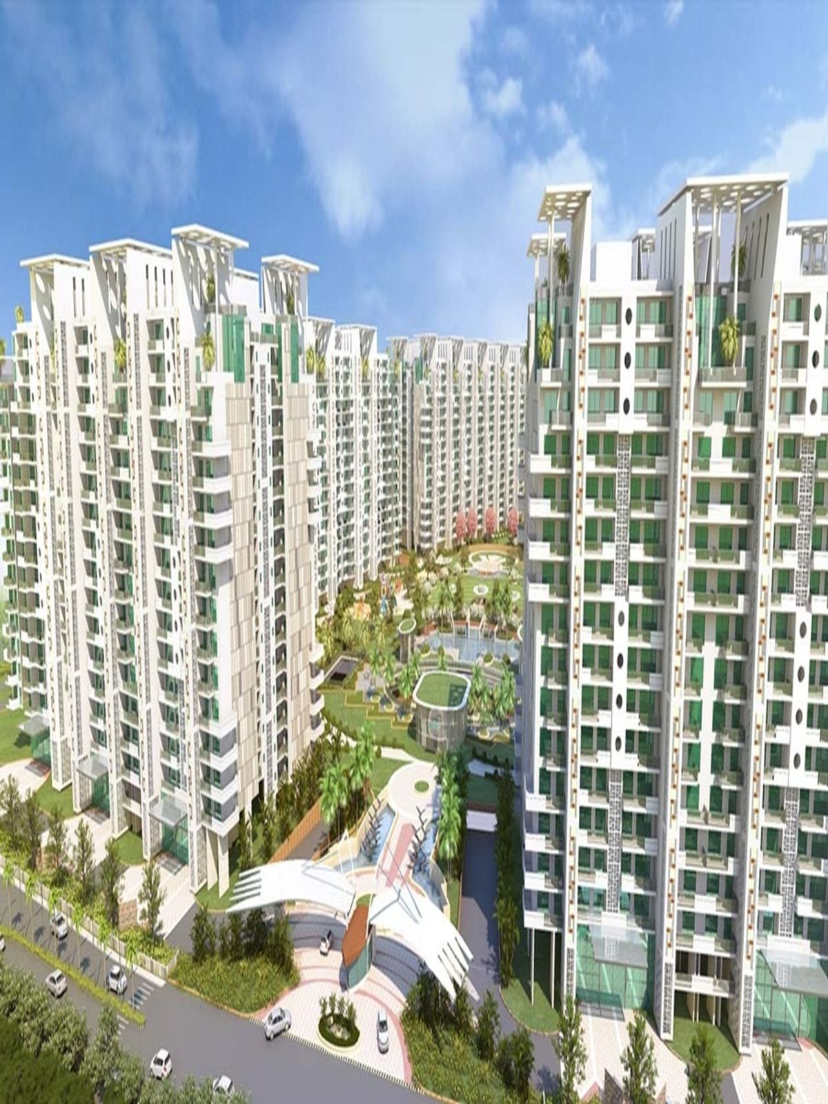 Residential towers at JLPL Falcon View