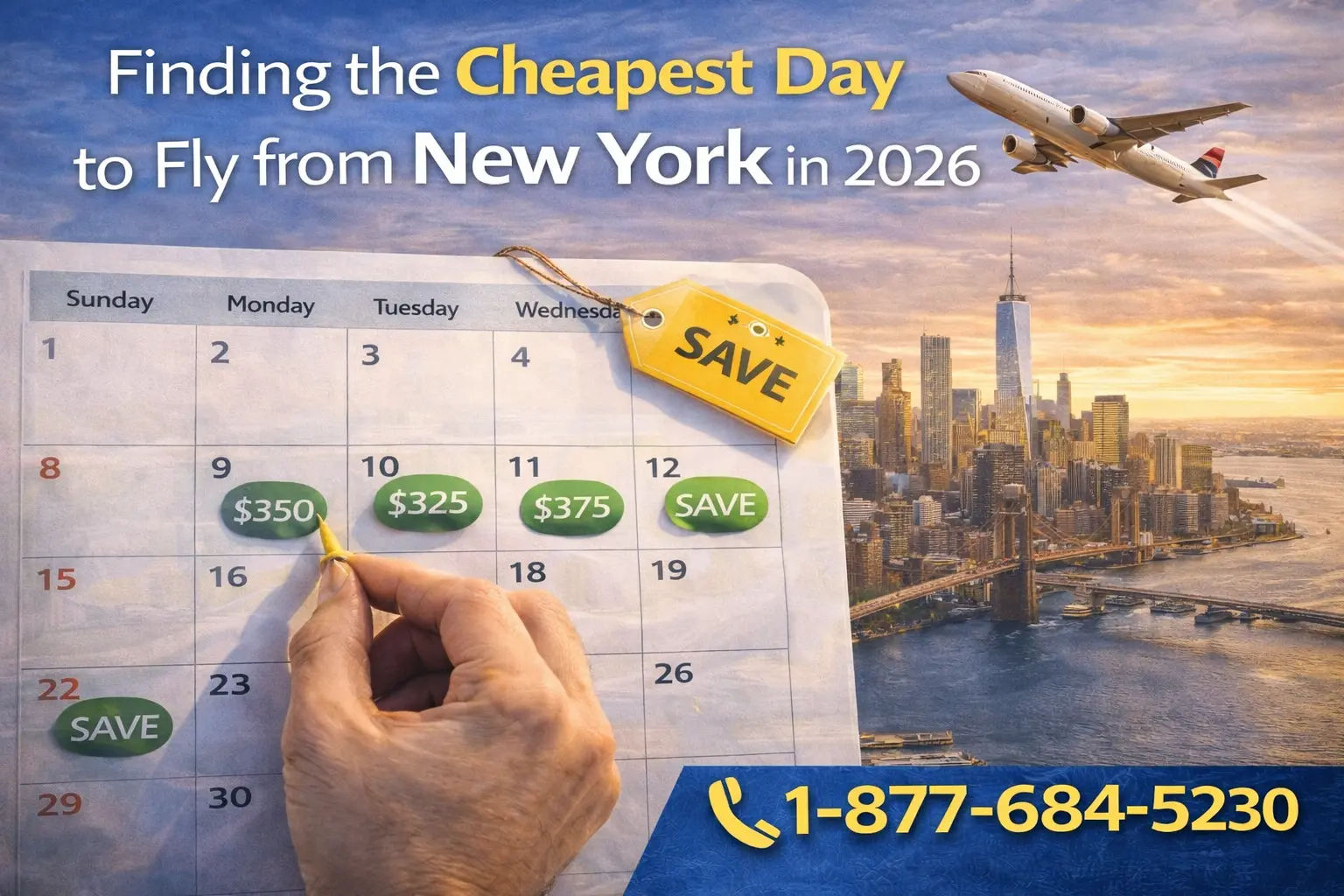 Finding the Cheapest Day to Fly from New York in 2026