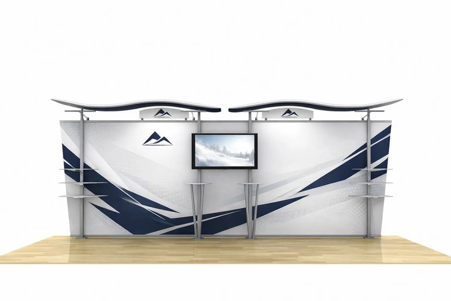 Trade show backdrop and booth display system