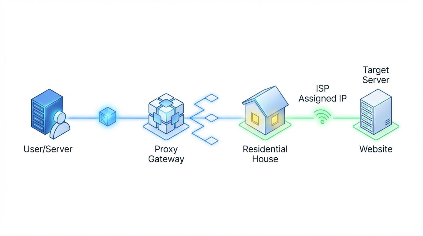 Residential proxy diagram