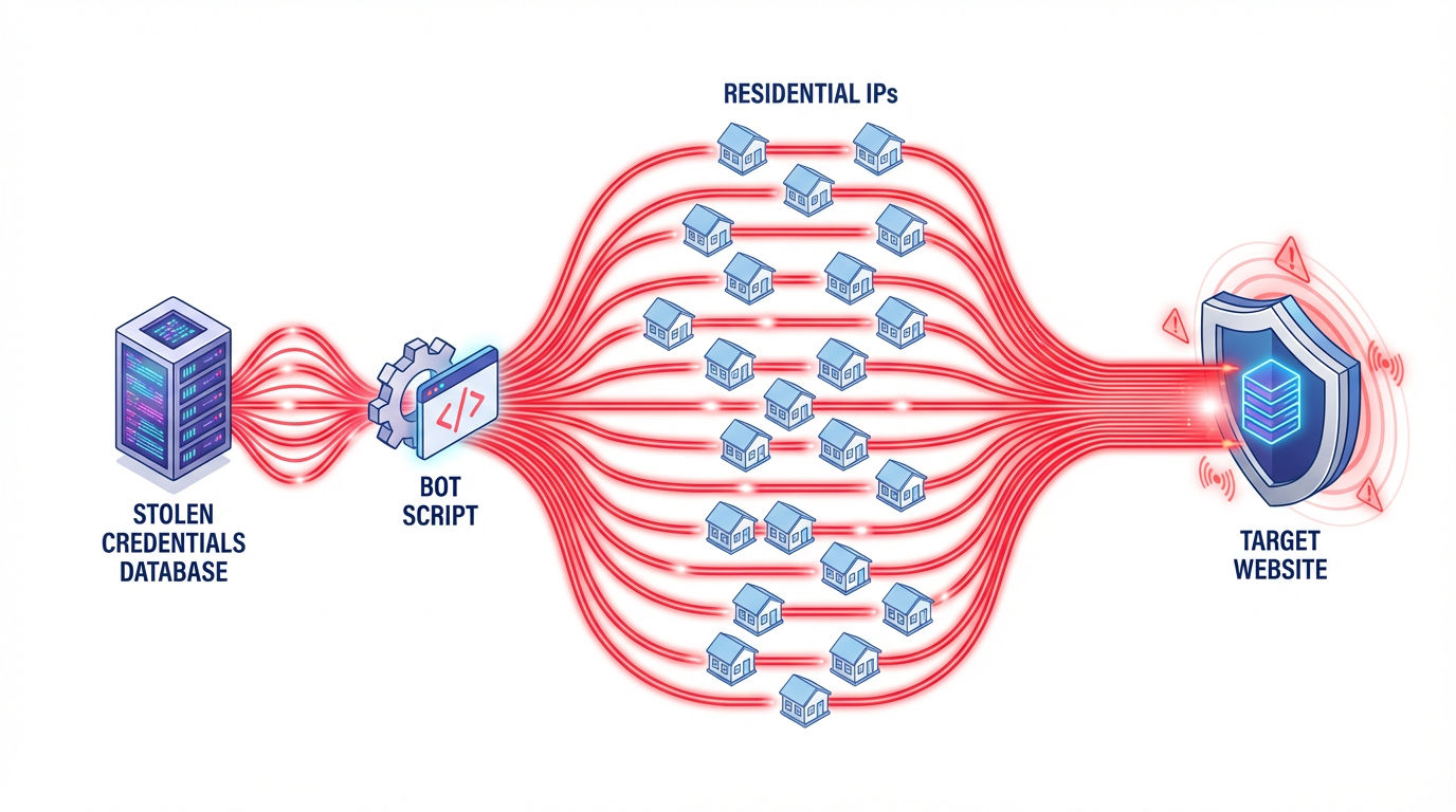 Residential proxy fraudulent usage