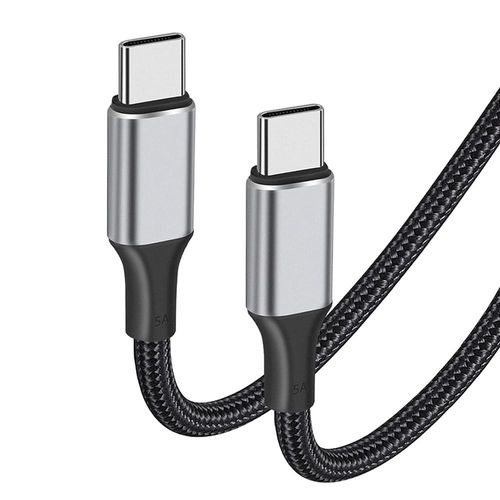 USB C to USB C Cable 3Ft, USB Type C 5A /100W Fast Charging Nylon Braided Cord