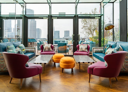 An image from the interior of Aviary Rooftop Bar & Restaurant