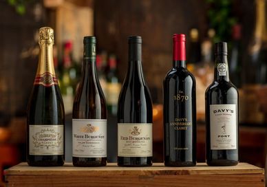 Selection of Davy;s wines bottles