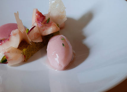 An image of a plate of food on a table, Four course lunch. The Dysart Petersham