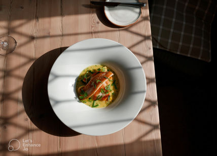An image of a plate of food on a table, Tasting Menu. The Dysart Petersham