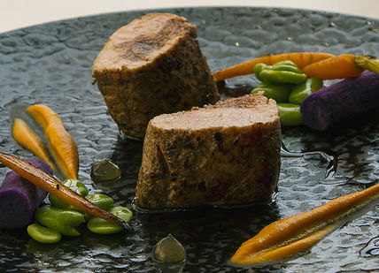 An image of a plate of food on a table, Tasting Menu. L'Ecrivain