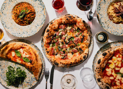 An image of pizzas