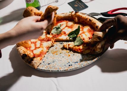 An image of pizzas