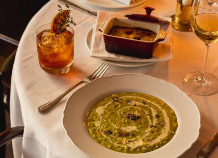 An image of a dish and table setting