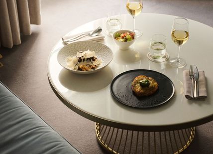 An image of a set table in The Queensberry Hotel
