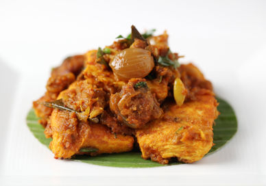 An image of a dish of food on a plate, Five-Course Tasting Menu with Paired Beers. Quilon