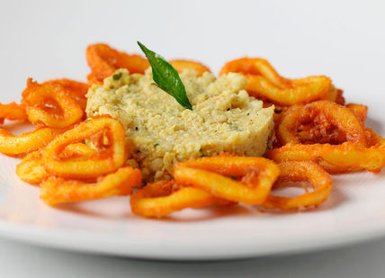 An image of a plate of food with pasta, Six-Course Seafood Tasting Menu. Quilon