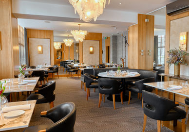 An image of a restaurant setting, Tasting Menu. Restaurant Martin Wishart