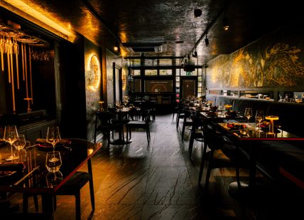An image of the restaurant inside. Satori