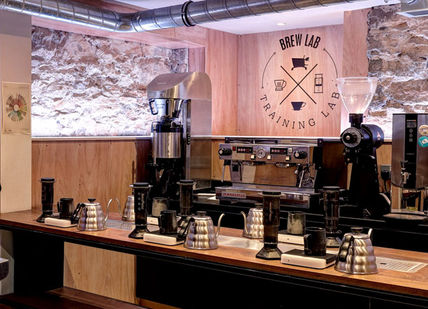 An image of a kitchen with a coffee machine, Coffee Brewing Masterclass. Union Brew Lab